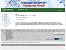 Tablet Screenshot of moderngovwebpublic.bromsgrove.gov.uk